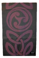 James Pure Wool Celtic Swirl Reversible Scarf Grey Rose